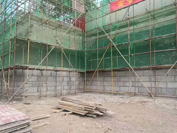 滁州遵阳街城门楼施工现场