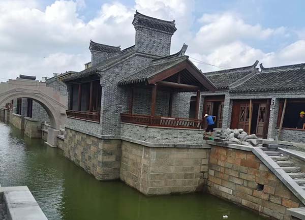 盐城伍佑古镇施工现场