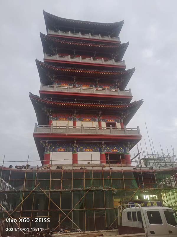 安徽泸州方塔石栏杆安装现场